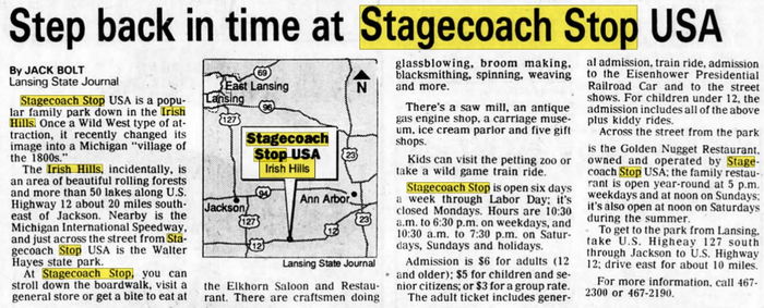Stagecoach Stop - Aug 1990 Article